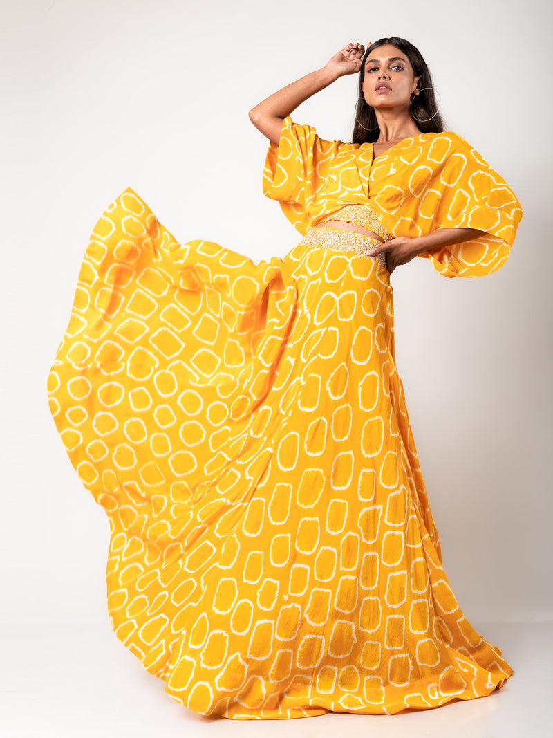Kaftan Top & Lehenga Set
