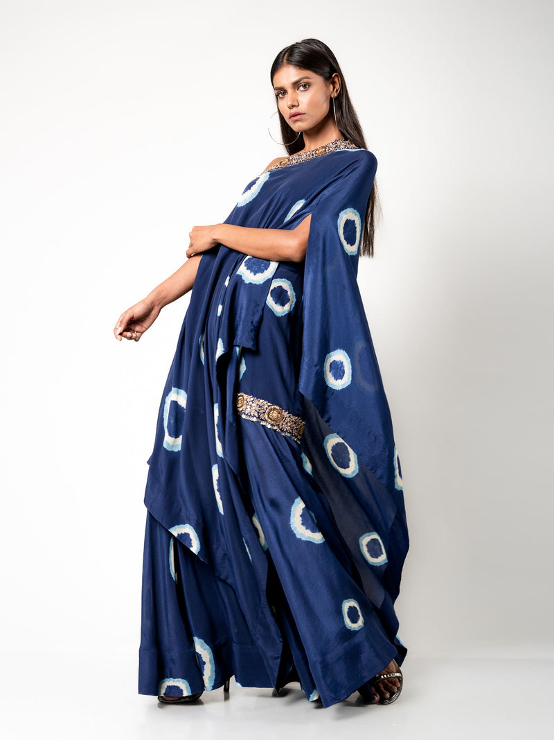 Off-Shoulder Cape & Gharara Set