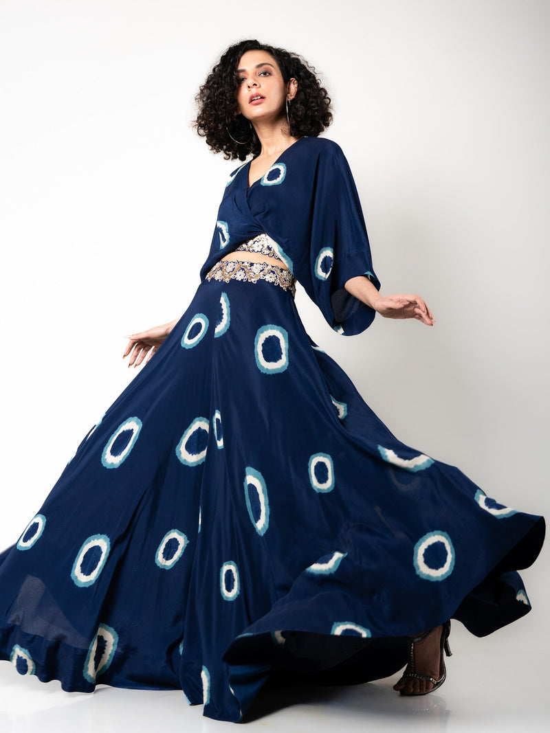 Kaftan Top & Circular Pants Set