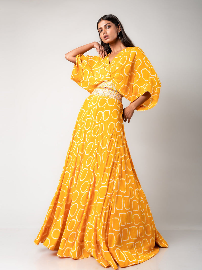 Kaftan Top & Lehenga Set