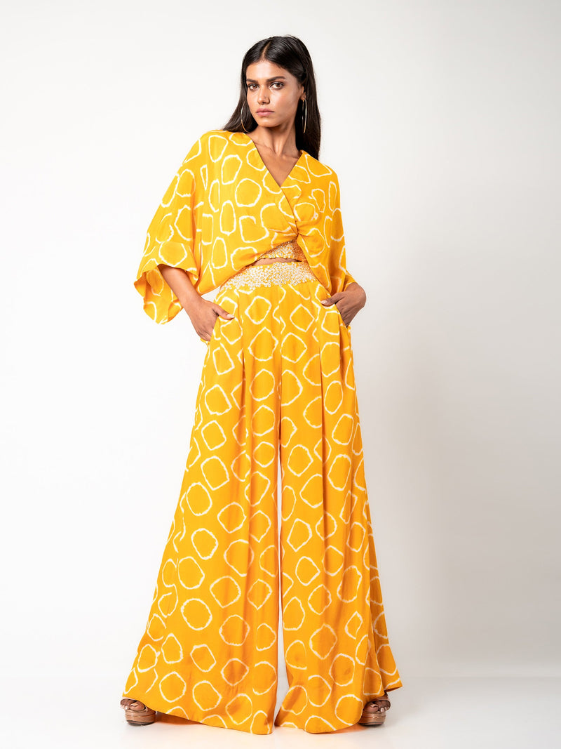 Kaftan Top & A-line Pants Set