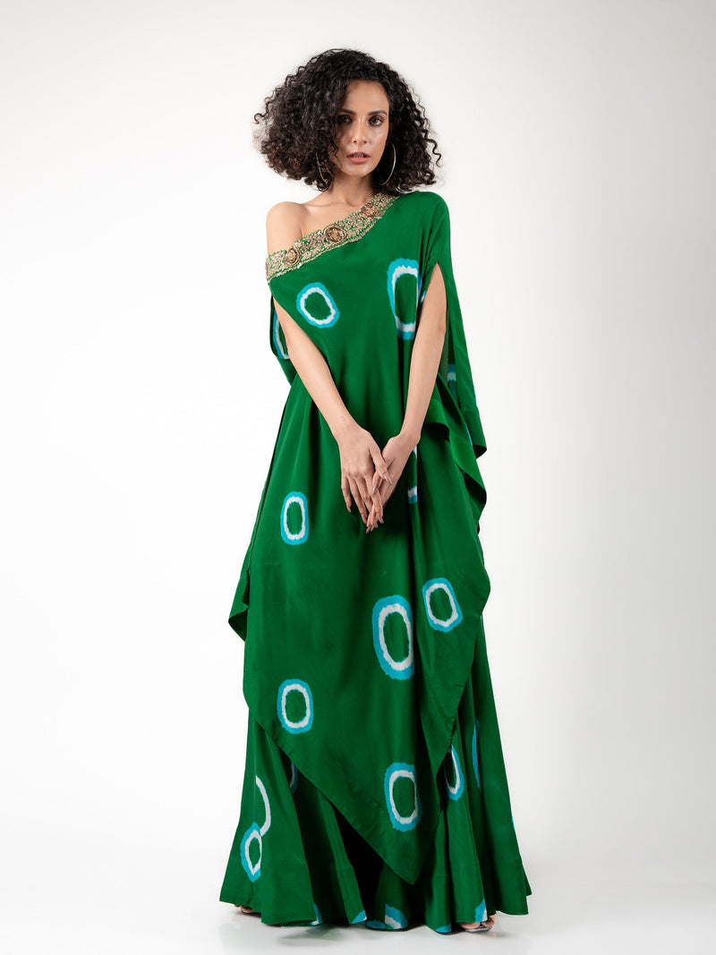 Off-shoulder Cape & Gharara Set
