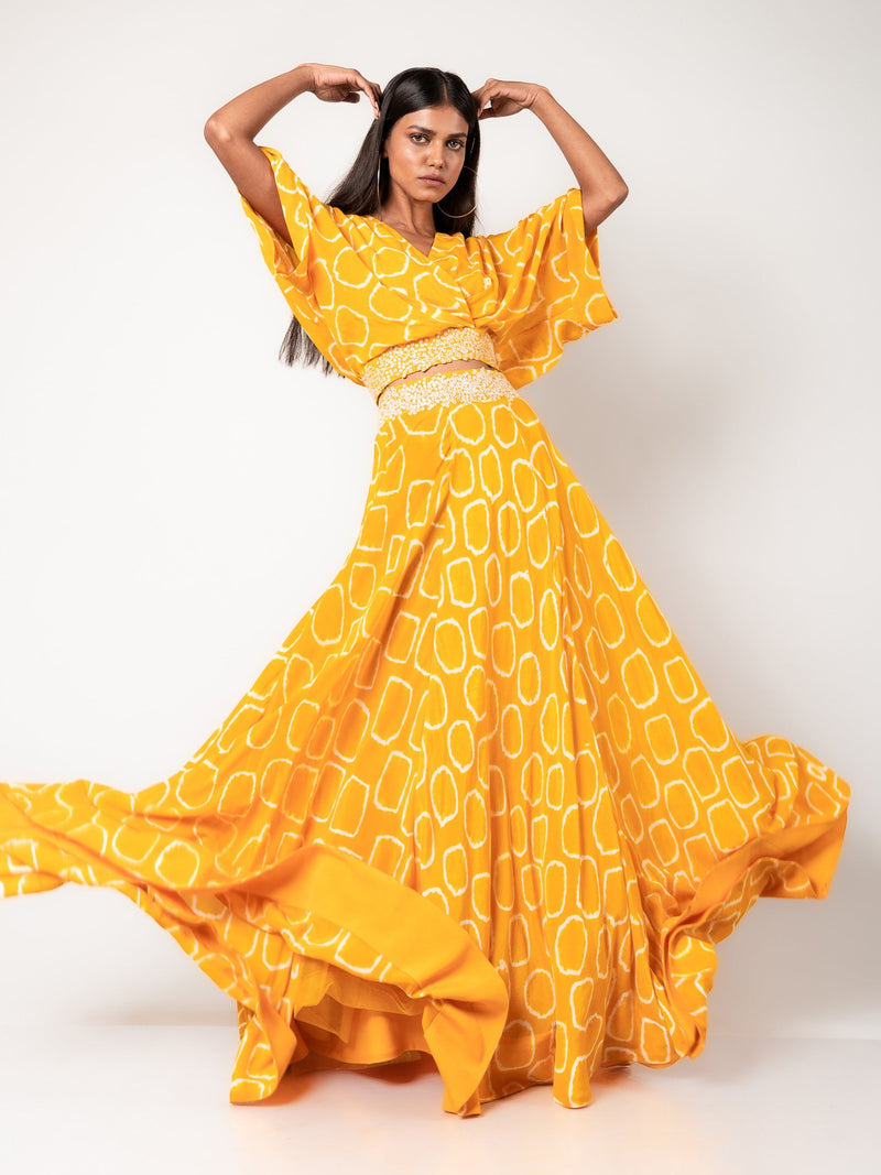 Kaftan Top & Lehenga Set