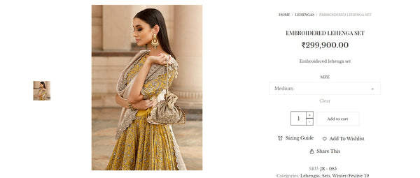 Embroidered Lehenga Set