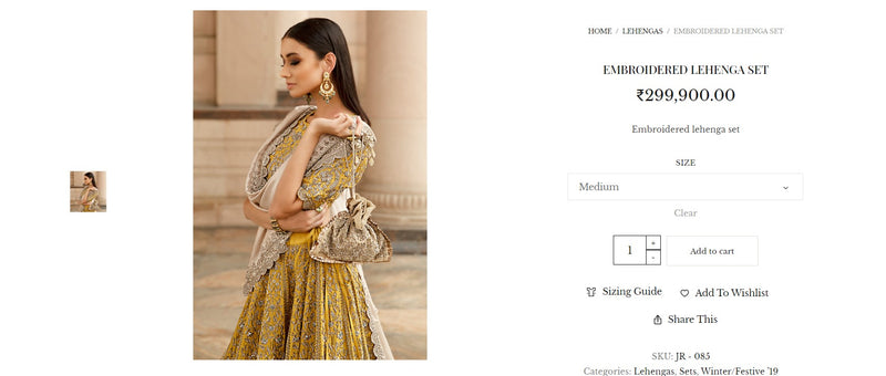 Embroidered Lehenga Set