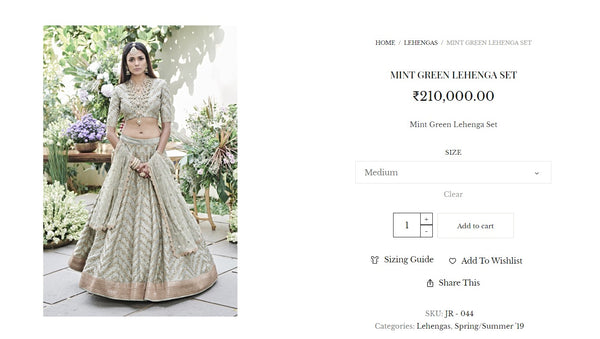 Mint Green Lehenga Set