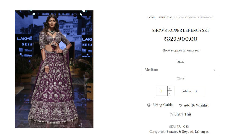 Show Stopper Lehenga Set