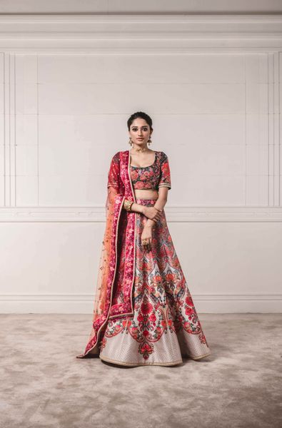 Floral Printed Lehenga Blouse with Shaded Dupataa